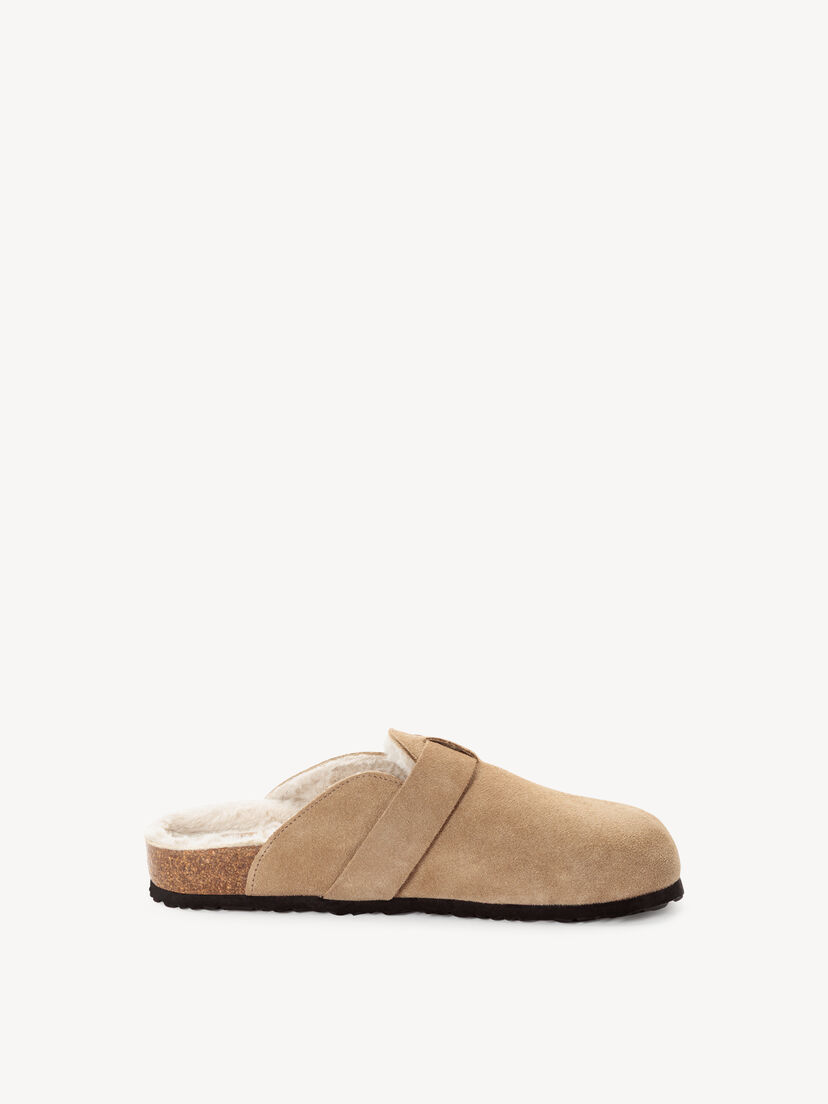 Leren Slipper - beige, TAUPE, hi-res