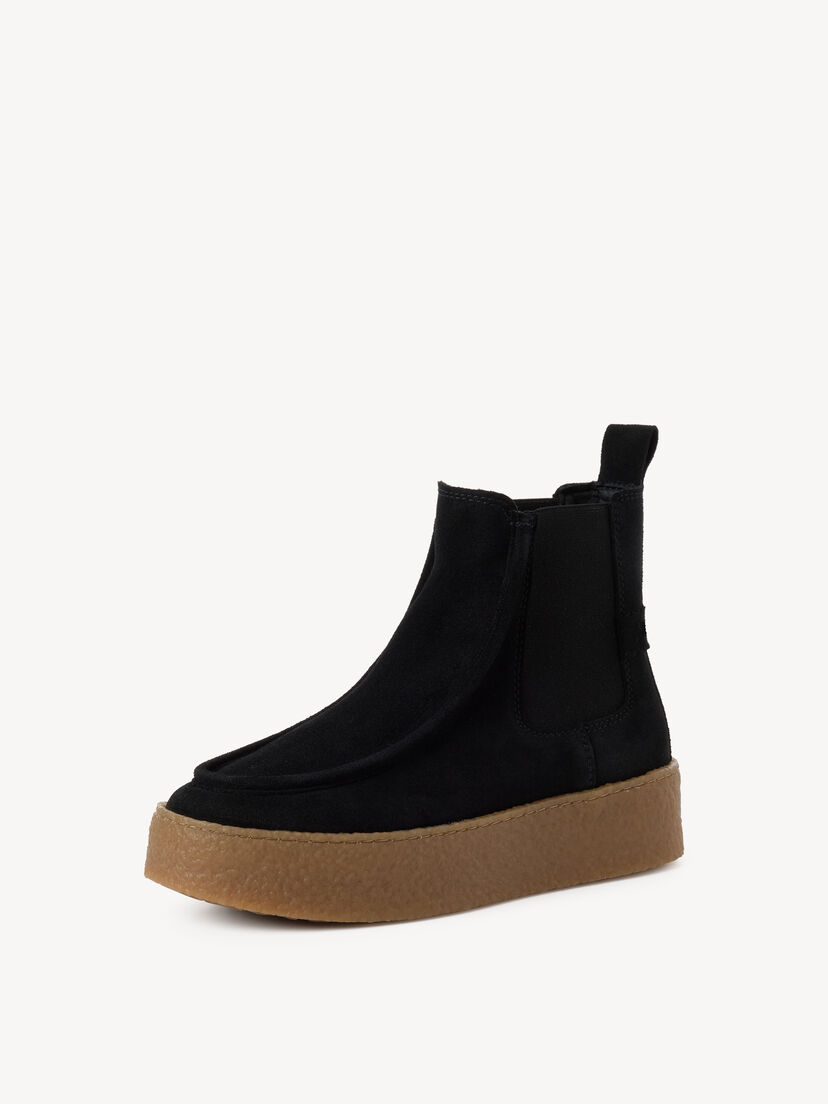Leren Chelseaboot - zwart, BLACK, hi-res