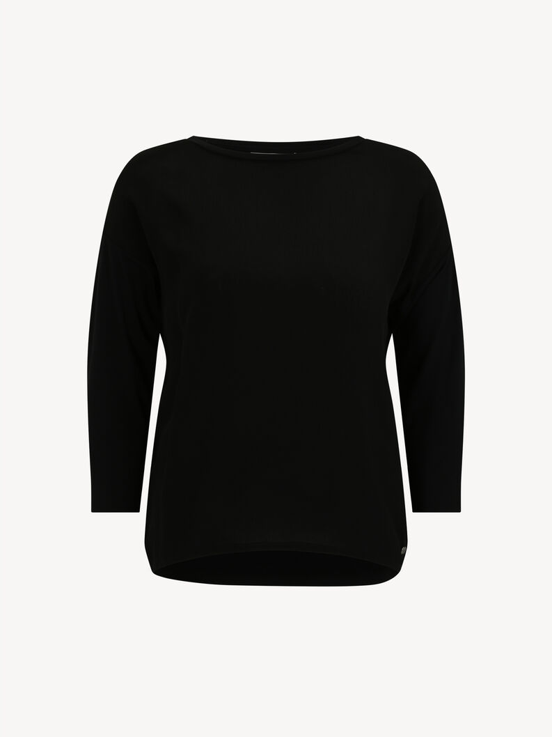 Long-sleeved shirt - black, Black Beauty, hi-res