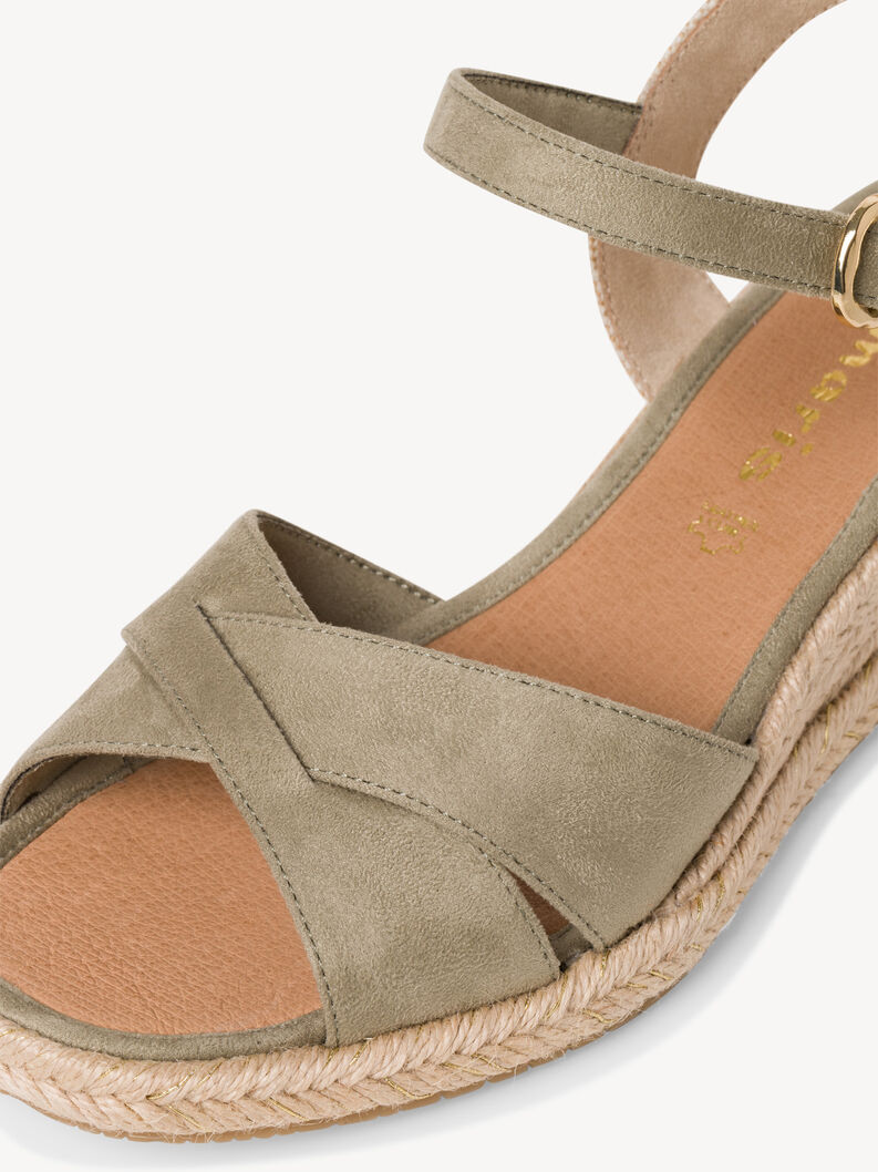 sandale talon vert emeraude