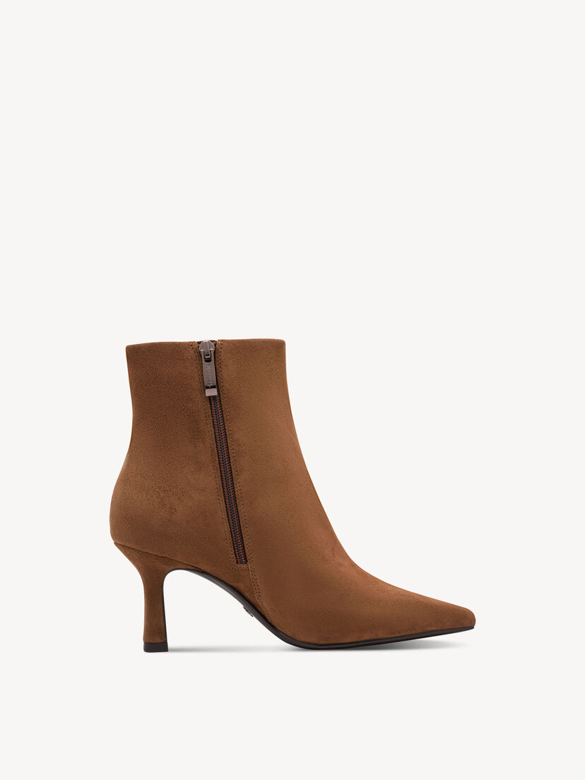 Leren Enkellaarsje - bruin, BROWN, hi-res