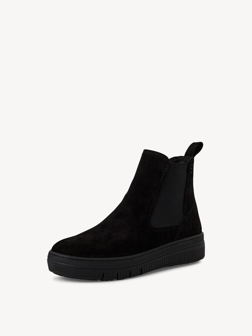 Leren Chelseaboot - zwart, BLACK, hi-res