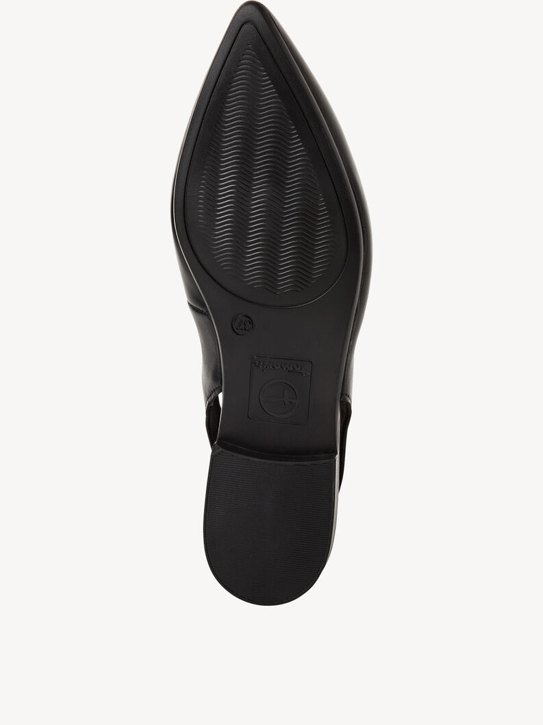 Lederslingpumps - schwarz, BLACK LEATHER, hi-res