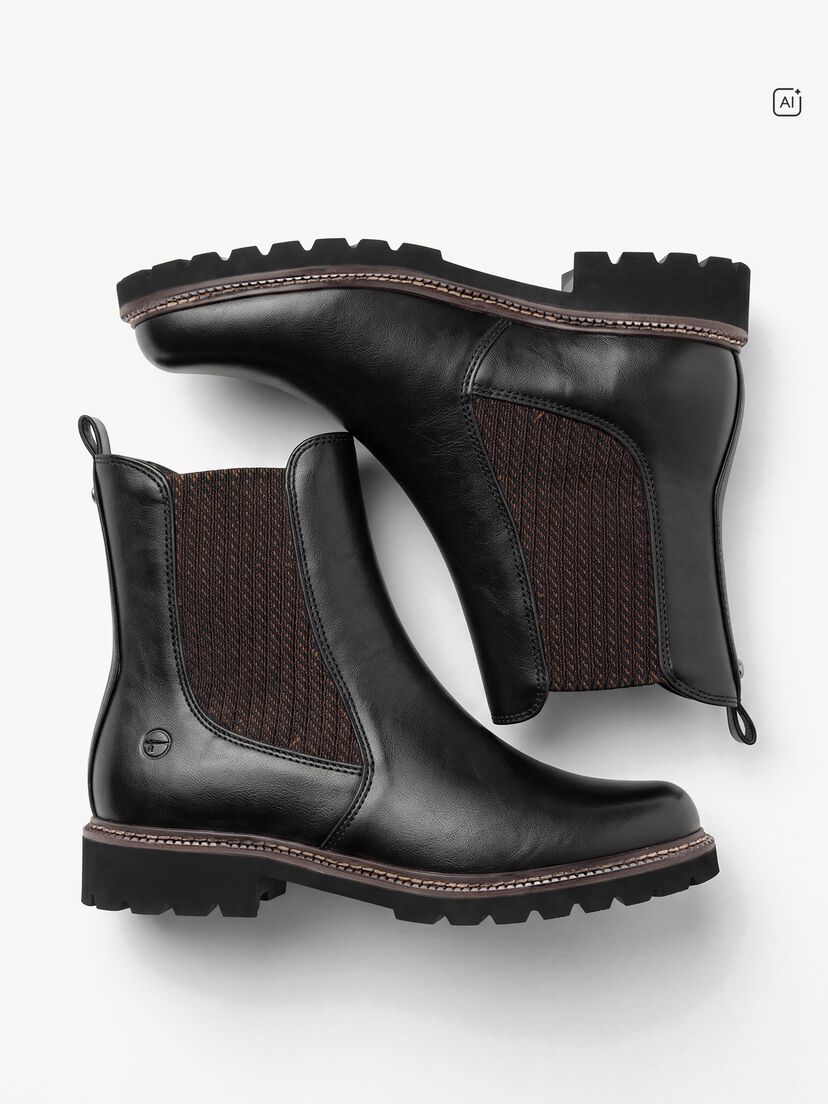 Chelseaboot - zwart, BLACK, hi-res