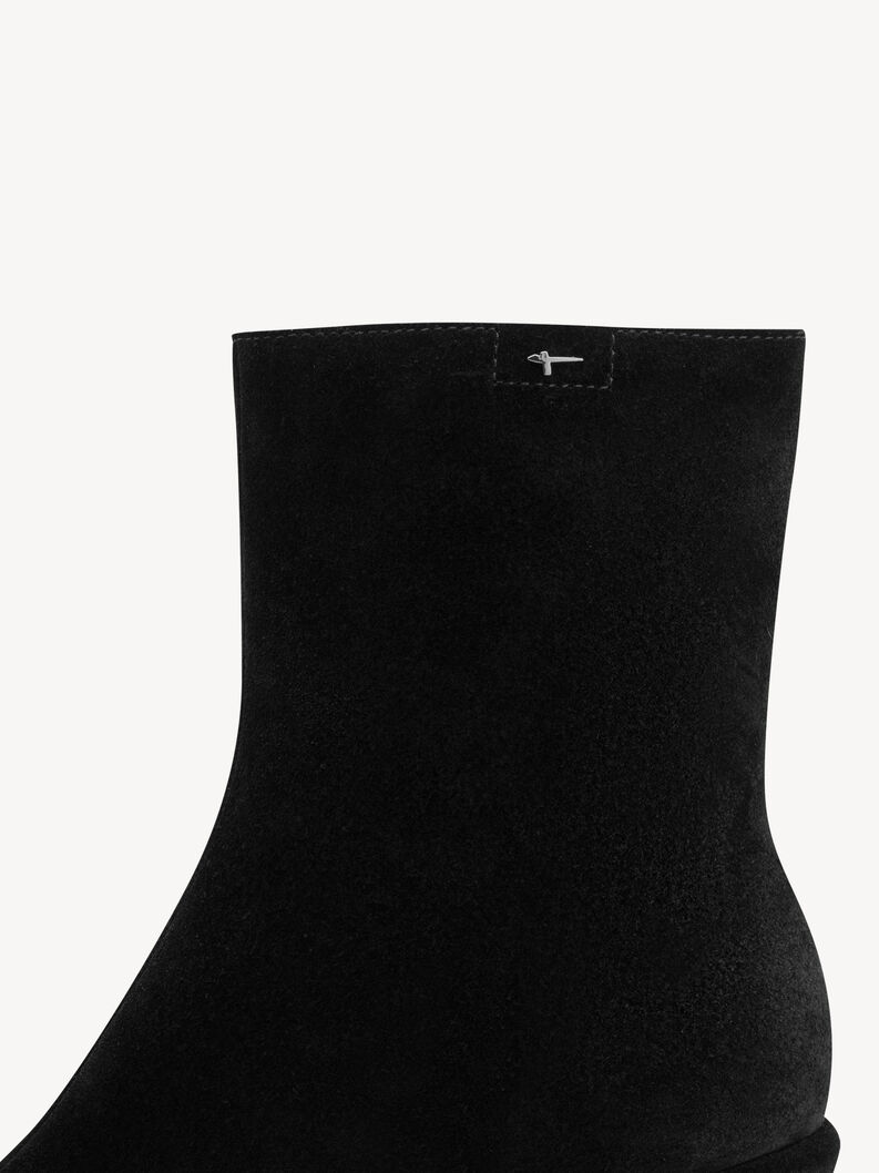 Leather Bootie - black, BLACK, hi-res