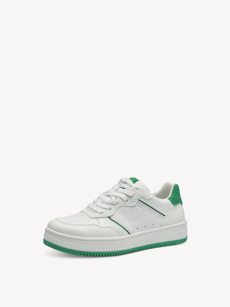 Sneaker - hvid, WHITE/GREEN, hi-res