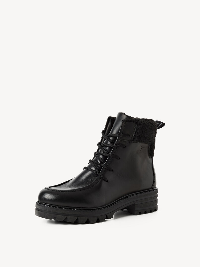 Stiefelette - schwarz Warmfutter, BLACK LEATHER, hi-res