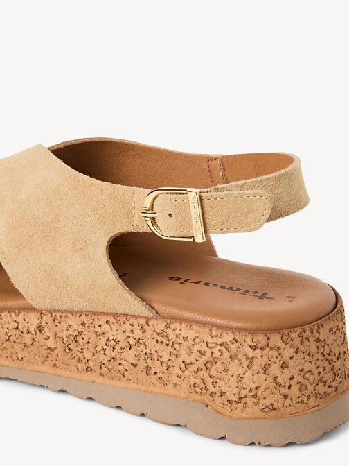 Sandale &agrave; talon, beige, hi-res