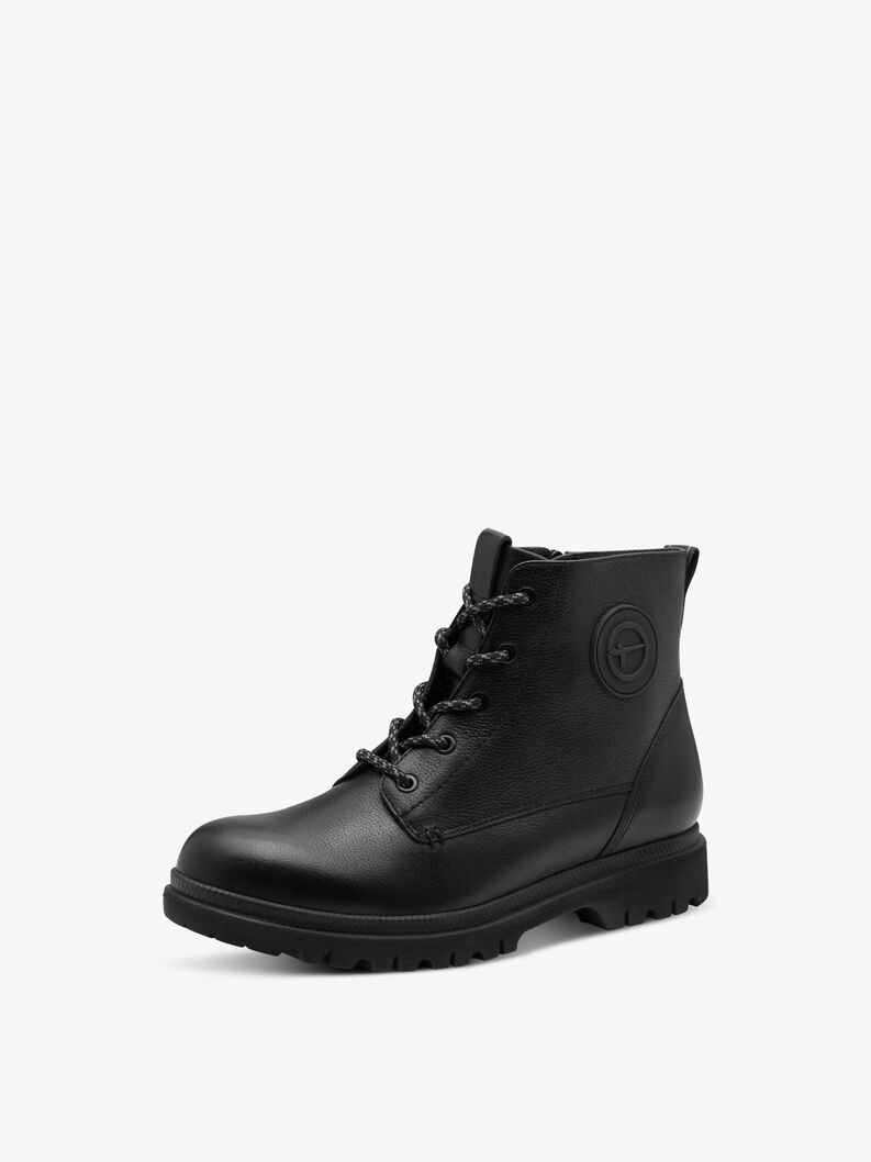 Bottine en cuir - noir, BLACK LEATHER, hi-res
