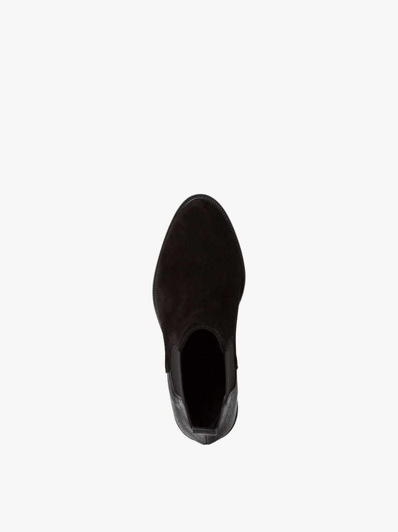 Leder Chelsea Boot - schwarz, BLK SUED./STR., hi-res