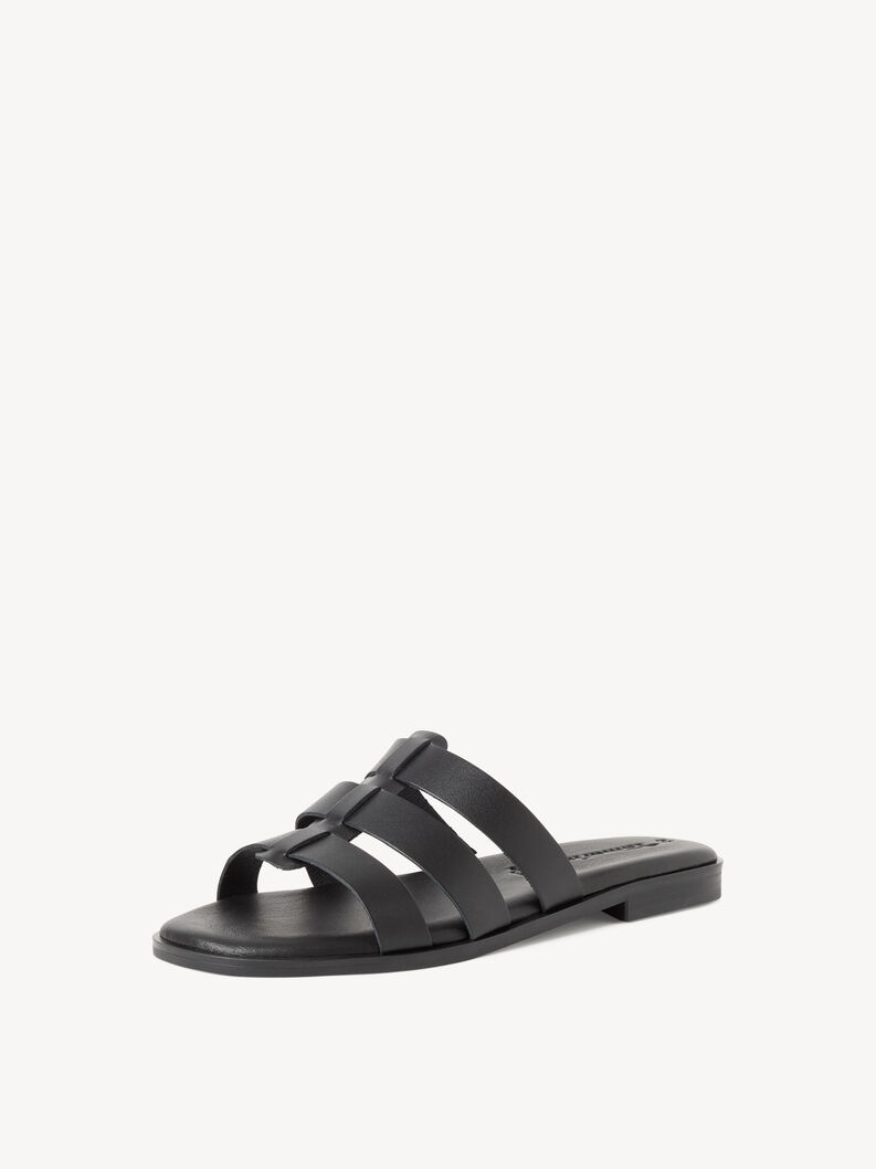 Mule en cuir - noir, BLACK LEATHER, hi-res