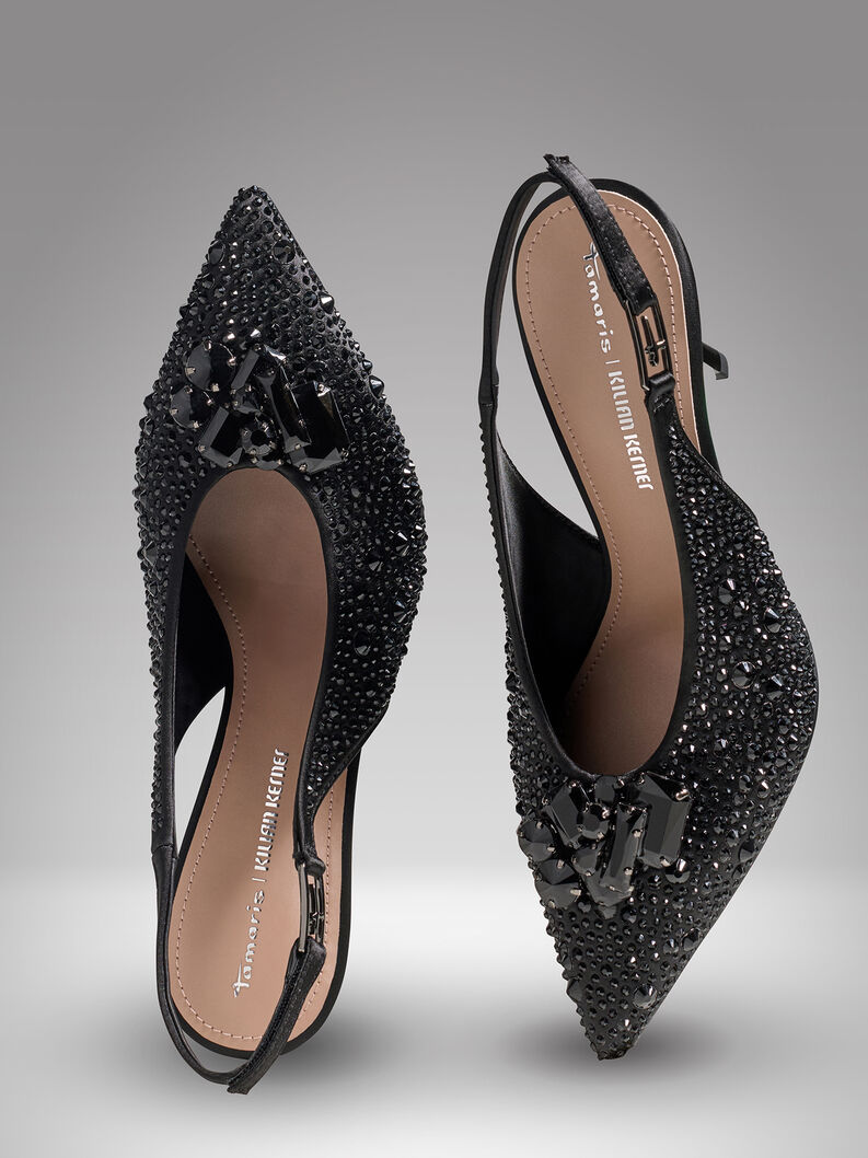 Sling pumps - black, BLACK, hi-res