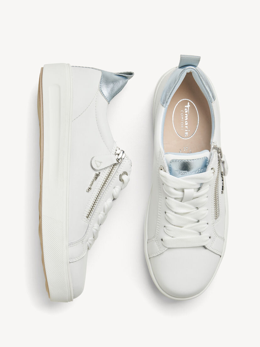 Sneaker - wit, WHITE/SKY, hi-res