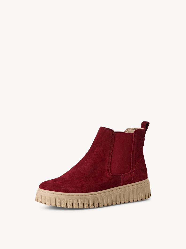 Leather Chelsea boot - red, BORDEAUX, hi-res