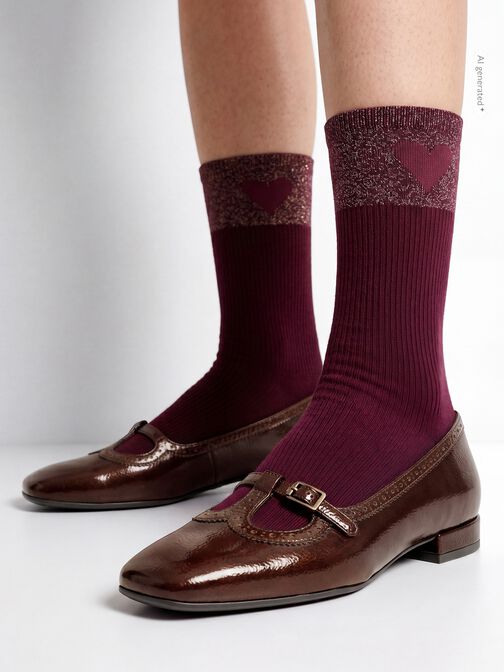 Ballerine, BROWN PATENT, hi-res