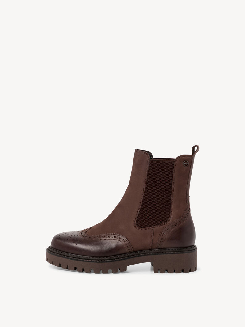Leather Chelsea boot - brown, DK BROWN, hi-res
