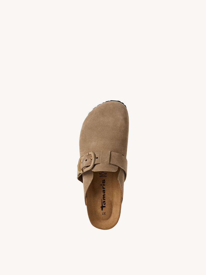 Leren Slipper - beige, TAUPE, hi-res