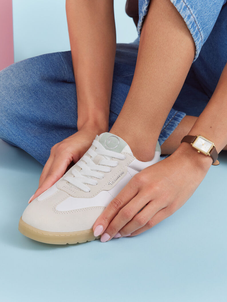 Sneaker, WHITE/LT GREY, hi-res