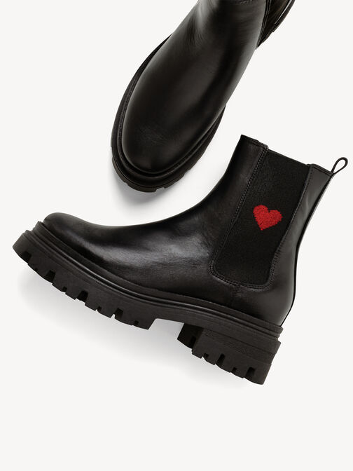 Chelsea Boot, BLACK/RED, hi-res