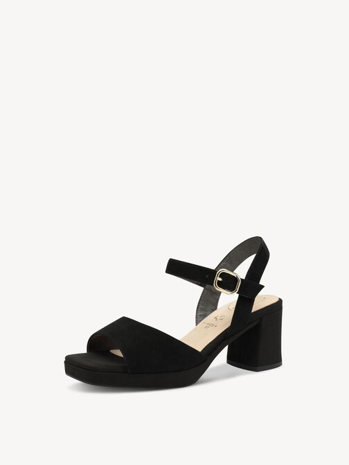 Sandale &agrave; talon, BLACK SUEDE, hi-res