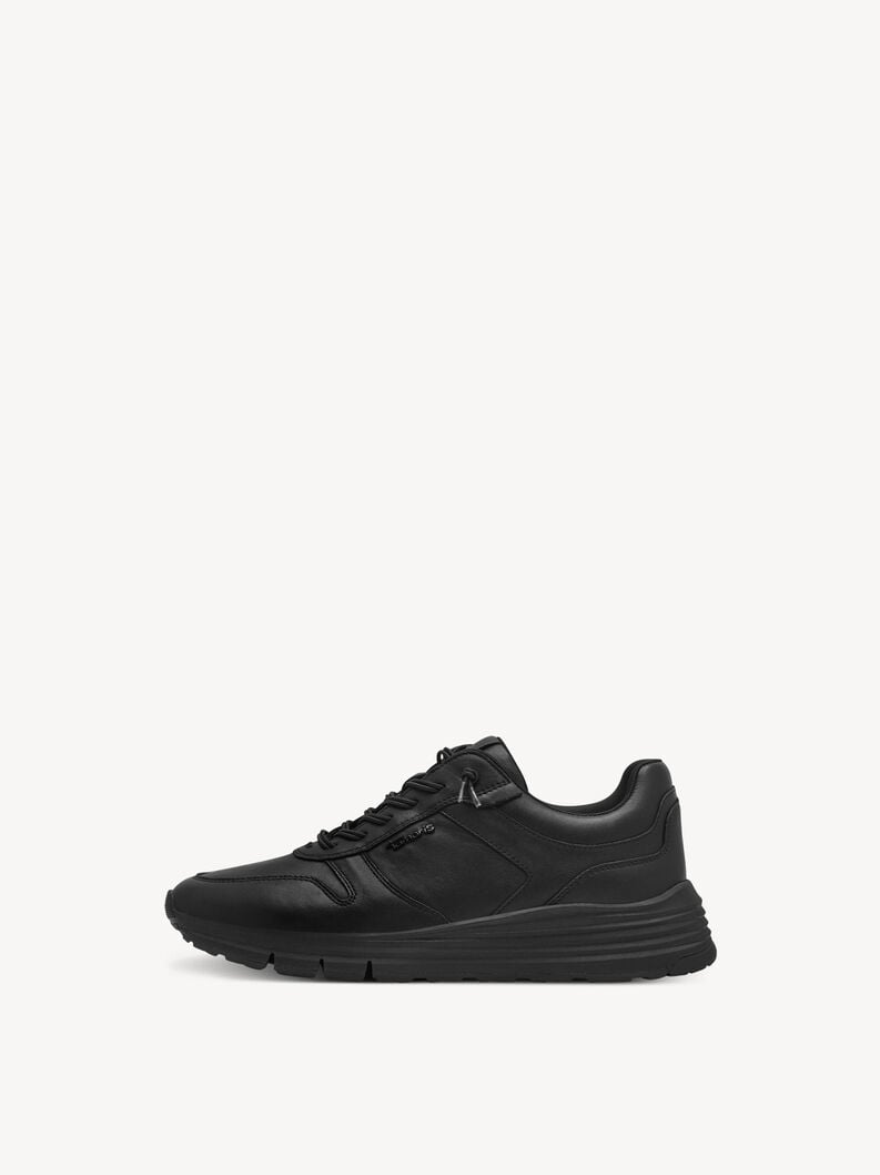 Leather Sneaker - black, BLACK UNI, hi-res