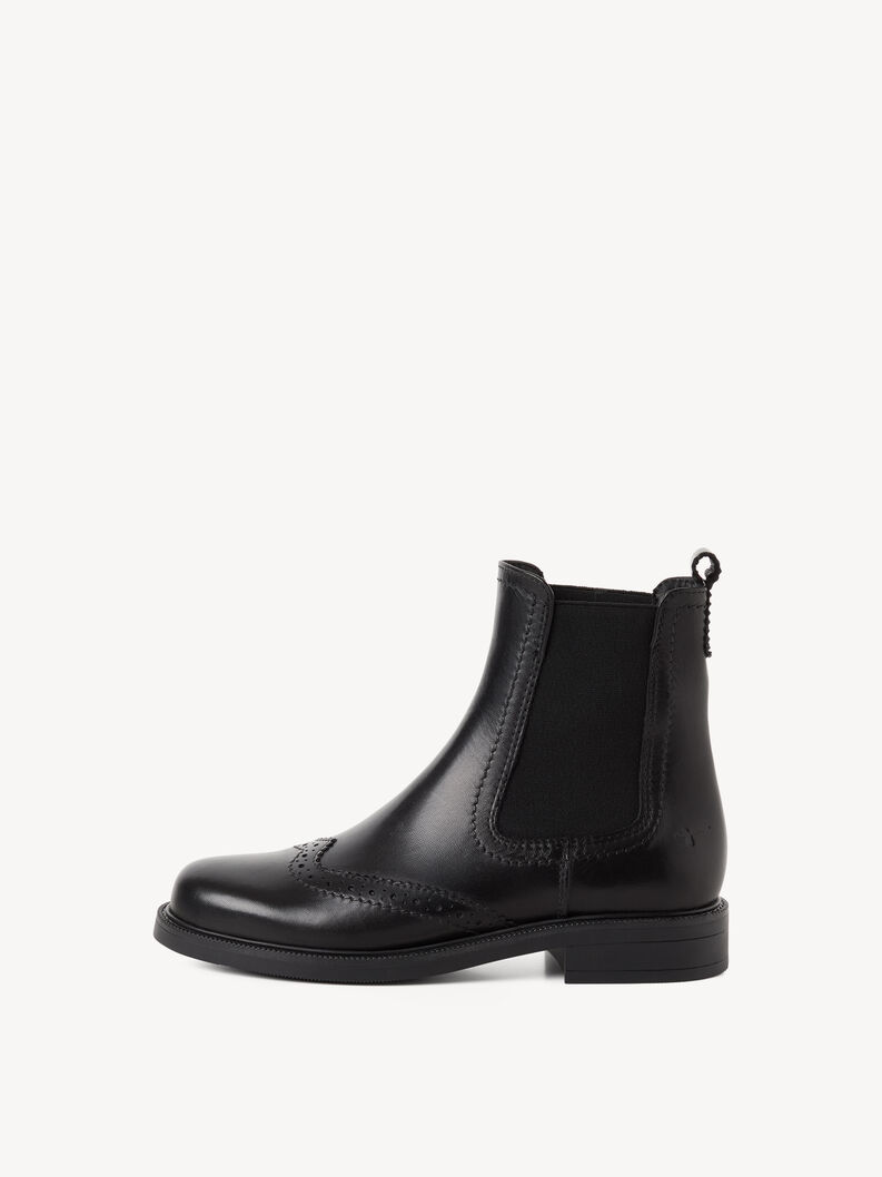 Bottine Chelsea en cuir - noir, BLACK, hi-res
