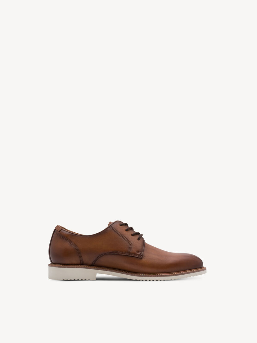 Leren Lage schoen - bruin, COGNAC LEATHER, hi-res