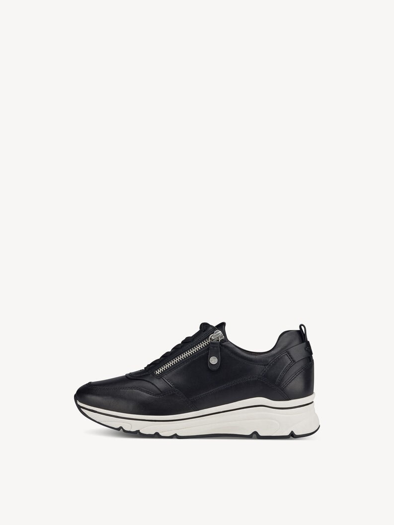 Ledersneaker - schwarz, BLACK UNI, hi-res