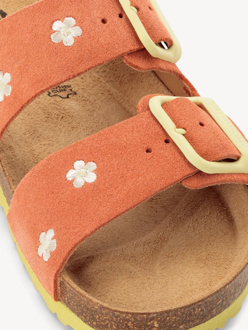 Leren Slipper - rood, CORAL COMB, hi-res