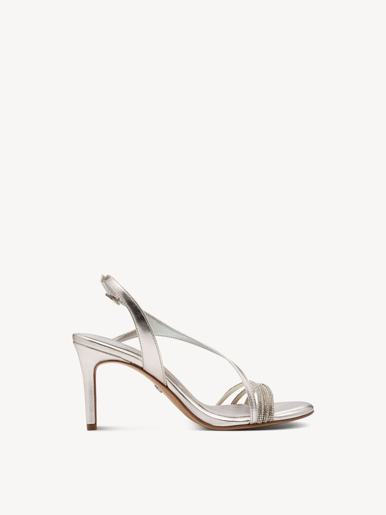 Sandalette - metallic, PLATINUM, hi-res