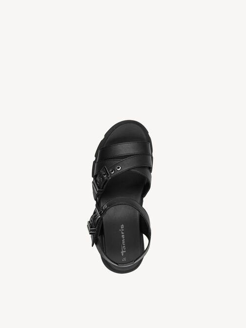 Heeled sandal, BLACK, hi-res