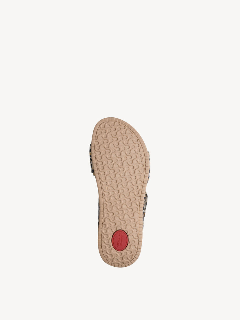 Leren Slipper - beige, BEIGE LEO, hi-res