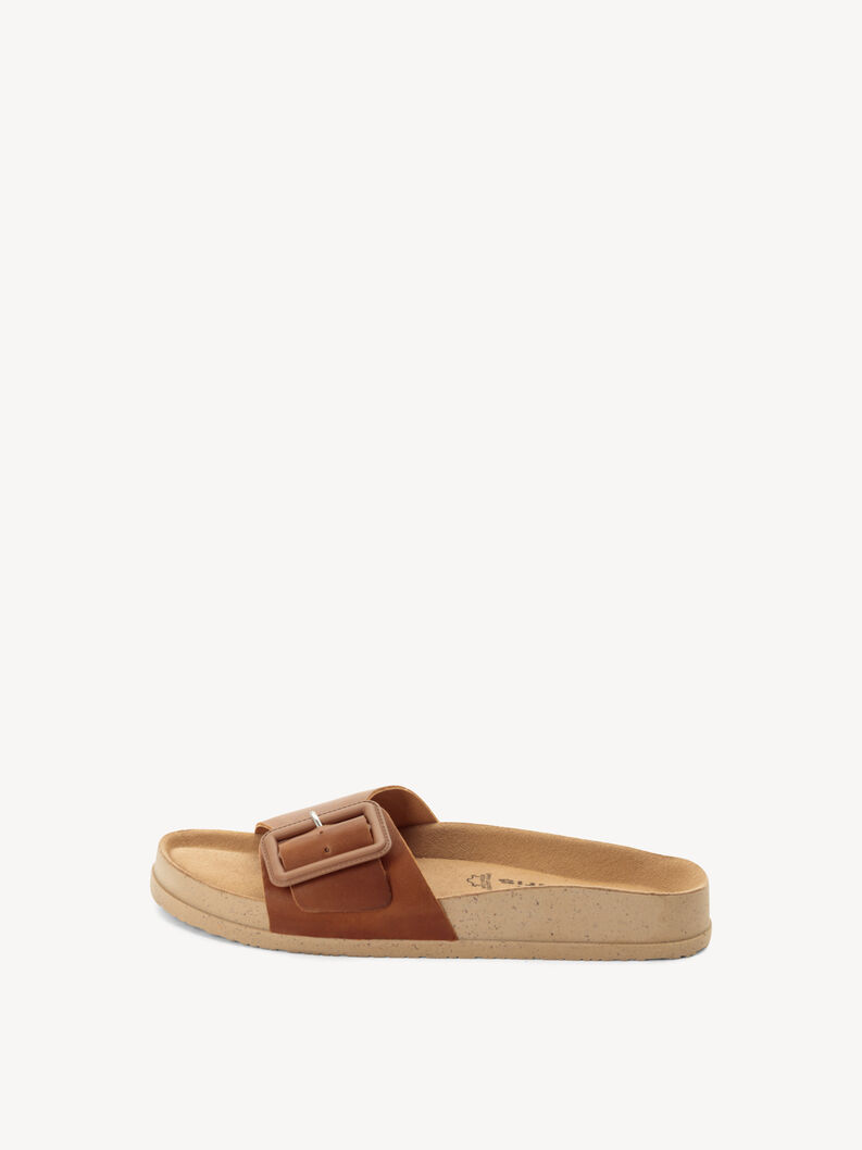 Mule en cuir - marron, COGNAC PULL-UP, hi-res