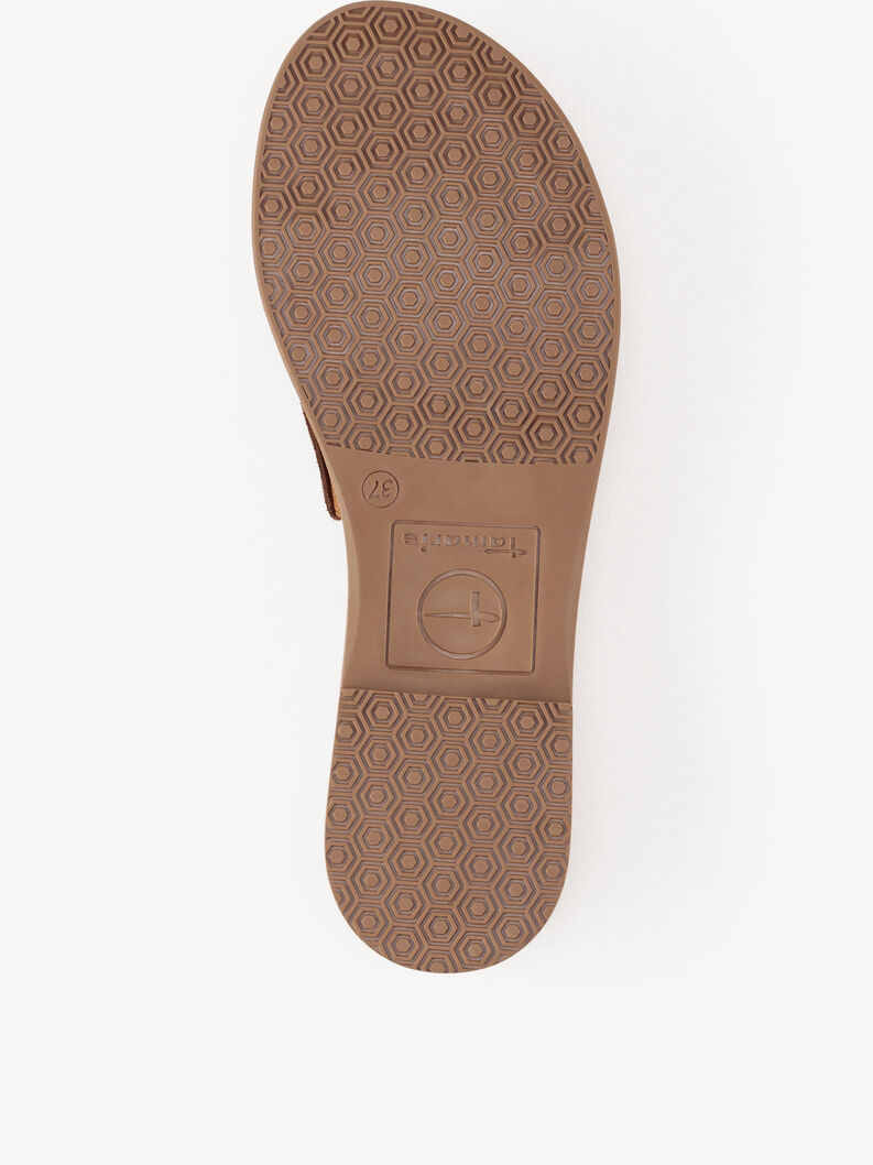 Lederpantolette - braun, BROWN, hi-res