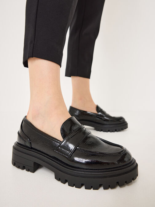 Slipper, BLACK PATENT, hi-res