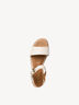 Leather Heeled sandal - beige, IVORY, hi-res