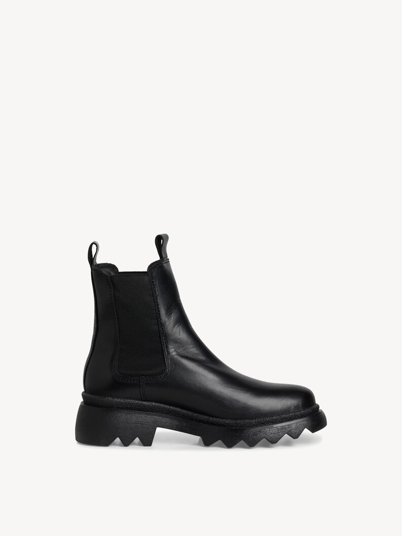 Leder Chelsea Boot - schwarz, BLACK, hi-res