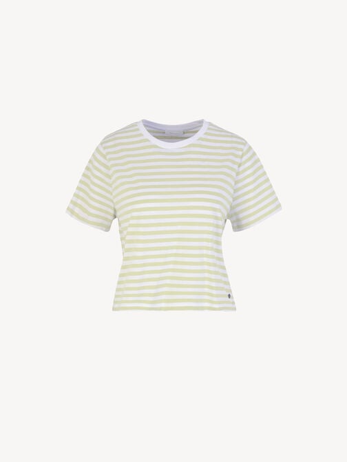 T-shirt, Nile 14-0223 / Bright White Striped Tee, hi-res