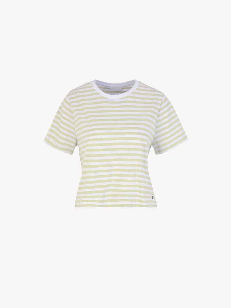T-shirt - grün, Nile 14-0223 / Bright White Striped Tee, hi-res