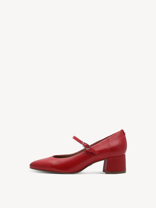 Pumps, RED LEATHER, hi-res