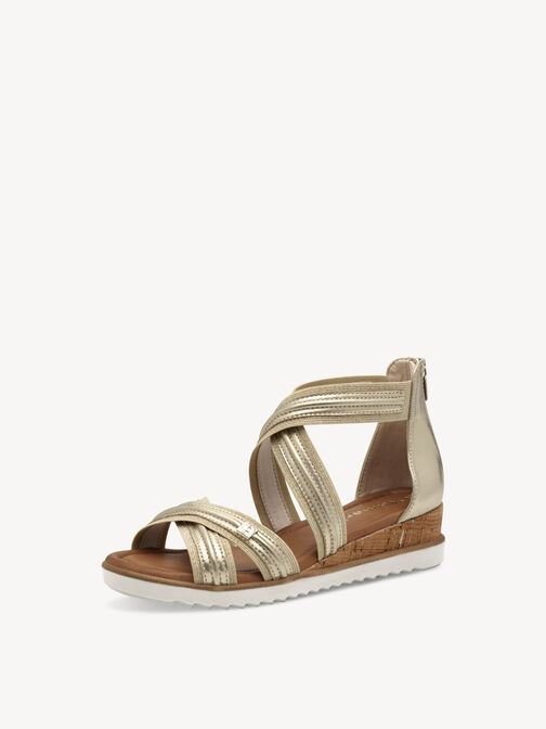 Sandale à talon, LIGHT GOLD, hi-res
