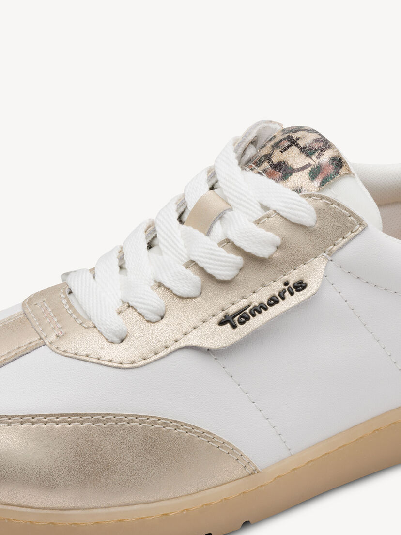 Sneaker - wit, WHITE/GOLD, hi-res