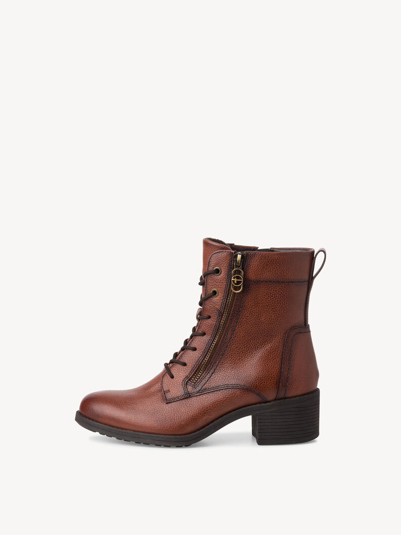 Leather Bootie - brown, COGNAC, hi-res