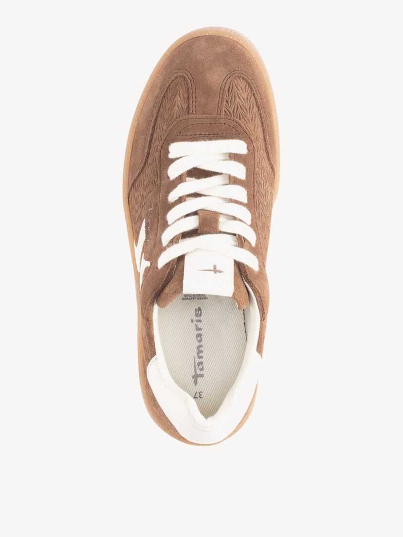 Leren Sneaker - bruin, BROWN, hi-res