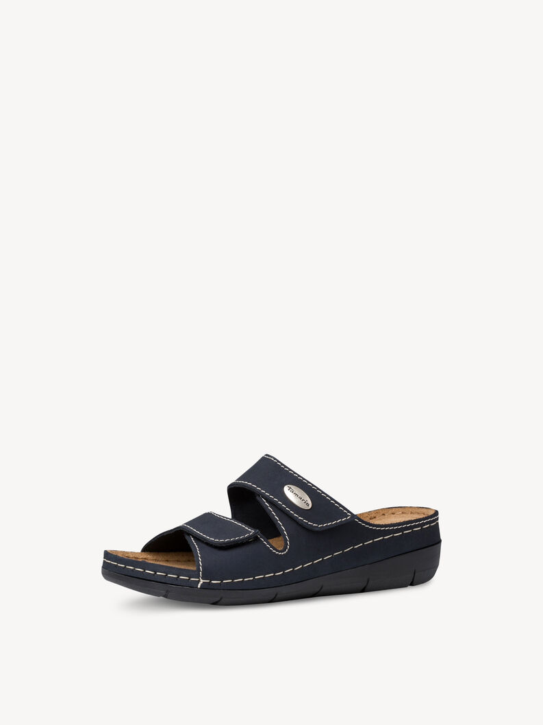 Leather Mule - blue, NAVY, hi-res