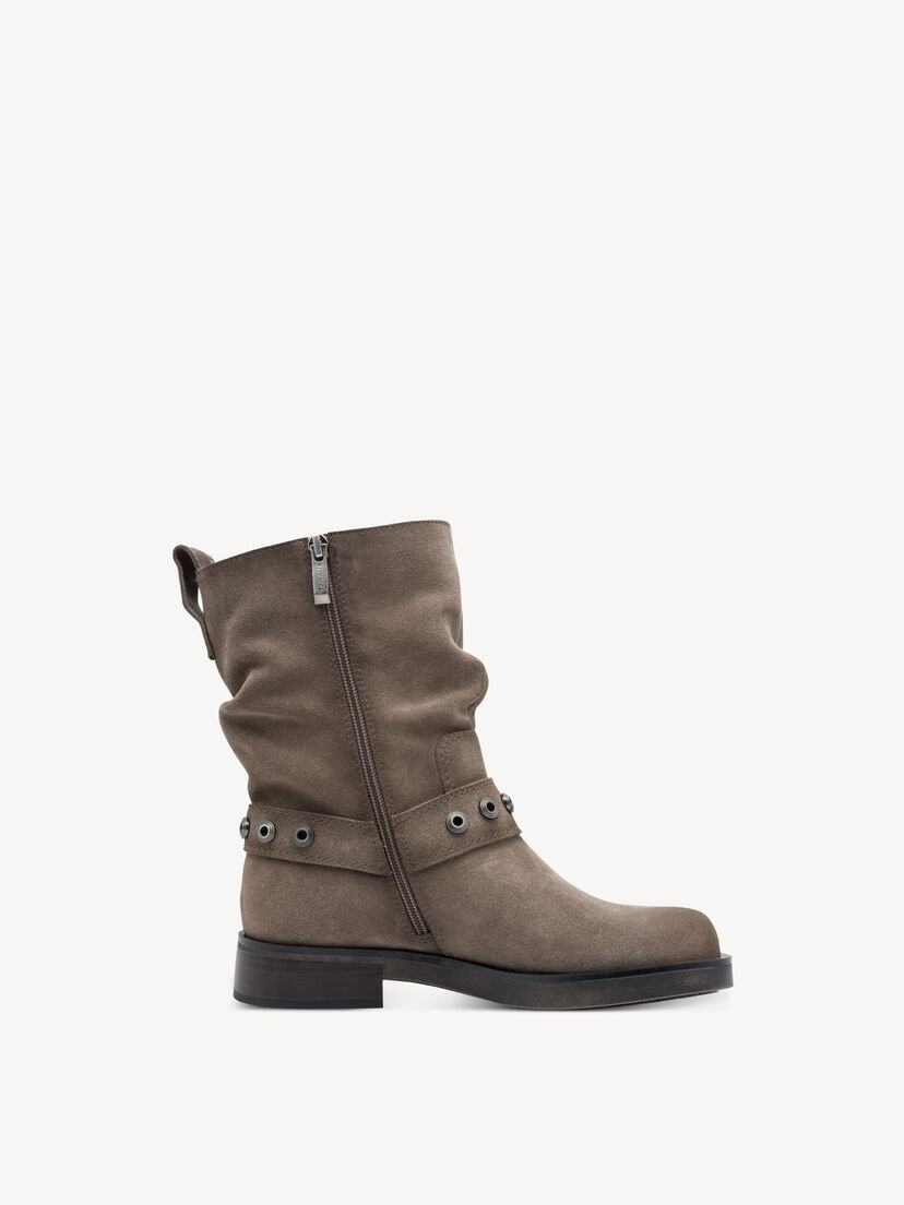 Leren Enkellaarsje - beige, TAUPE, hi-res