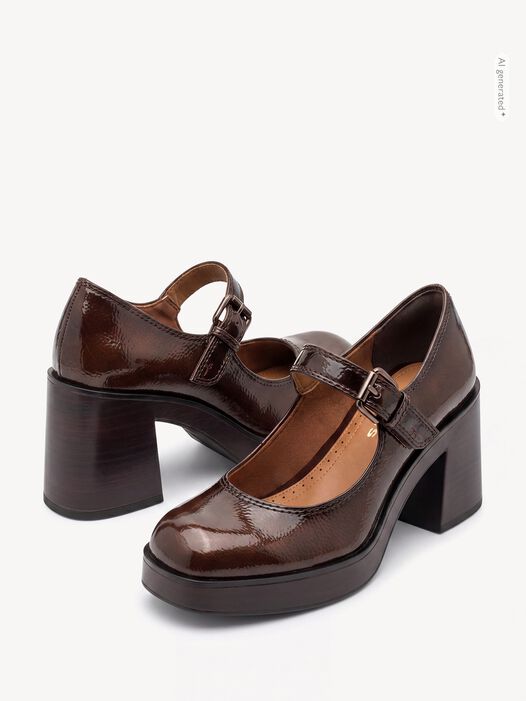 Pumps, BROWN PATENT, hi-res