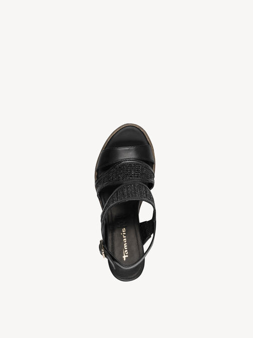 Heeled sandal, BLACK, hi-res