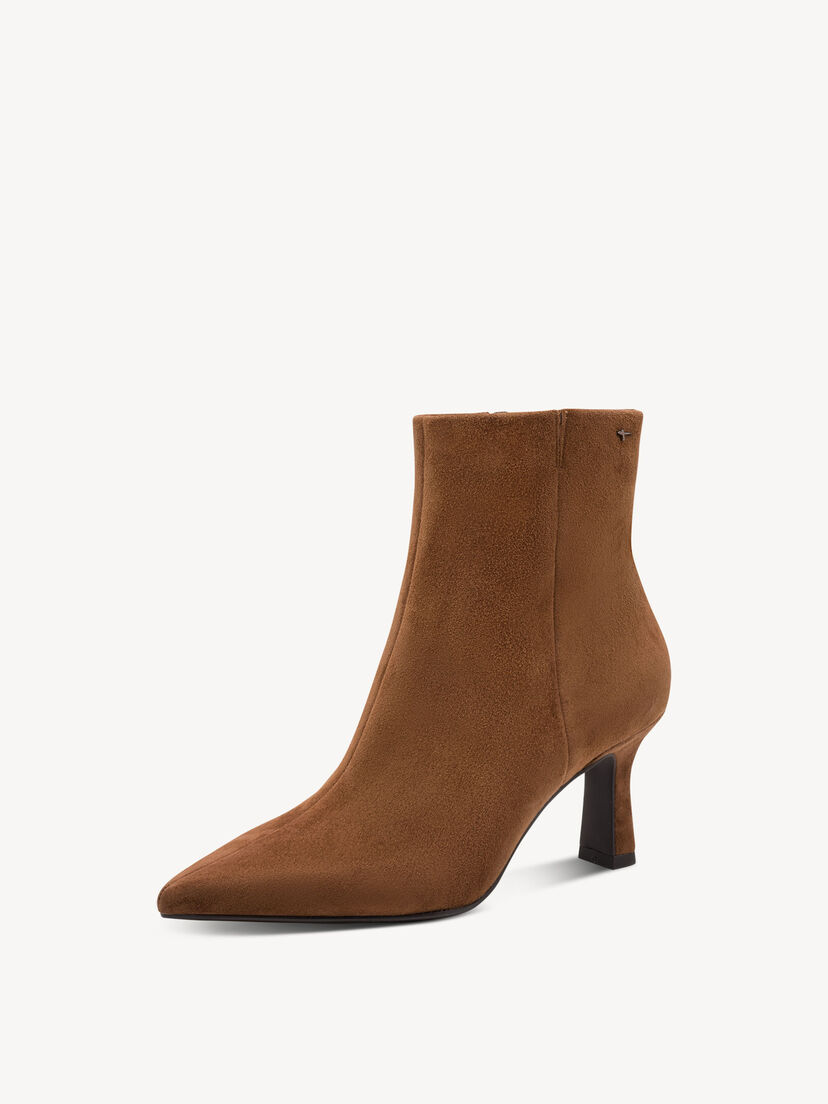 Leren Enkellaarsje - bruin, BROWN, hi-res