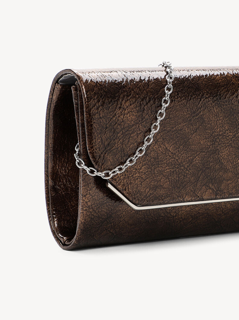 Clutch bag - brown, bronze, hi-res